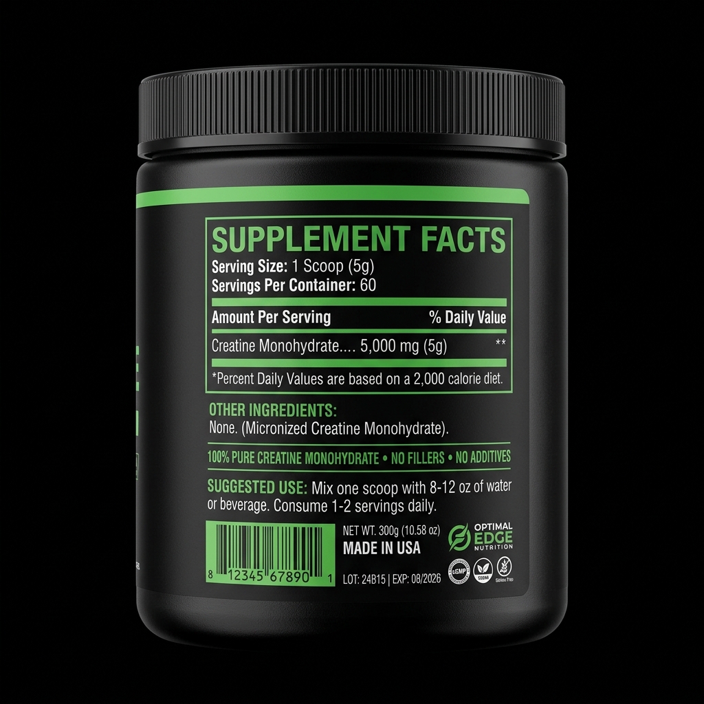 Creatine Back Label