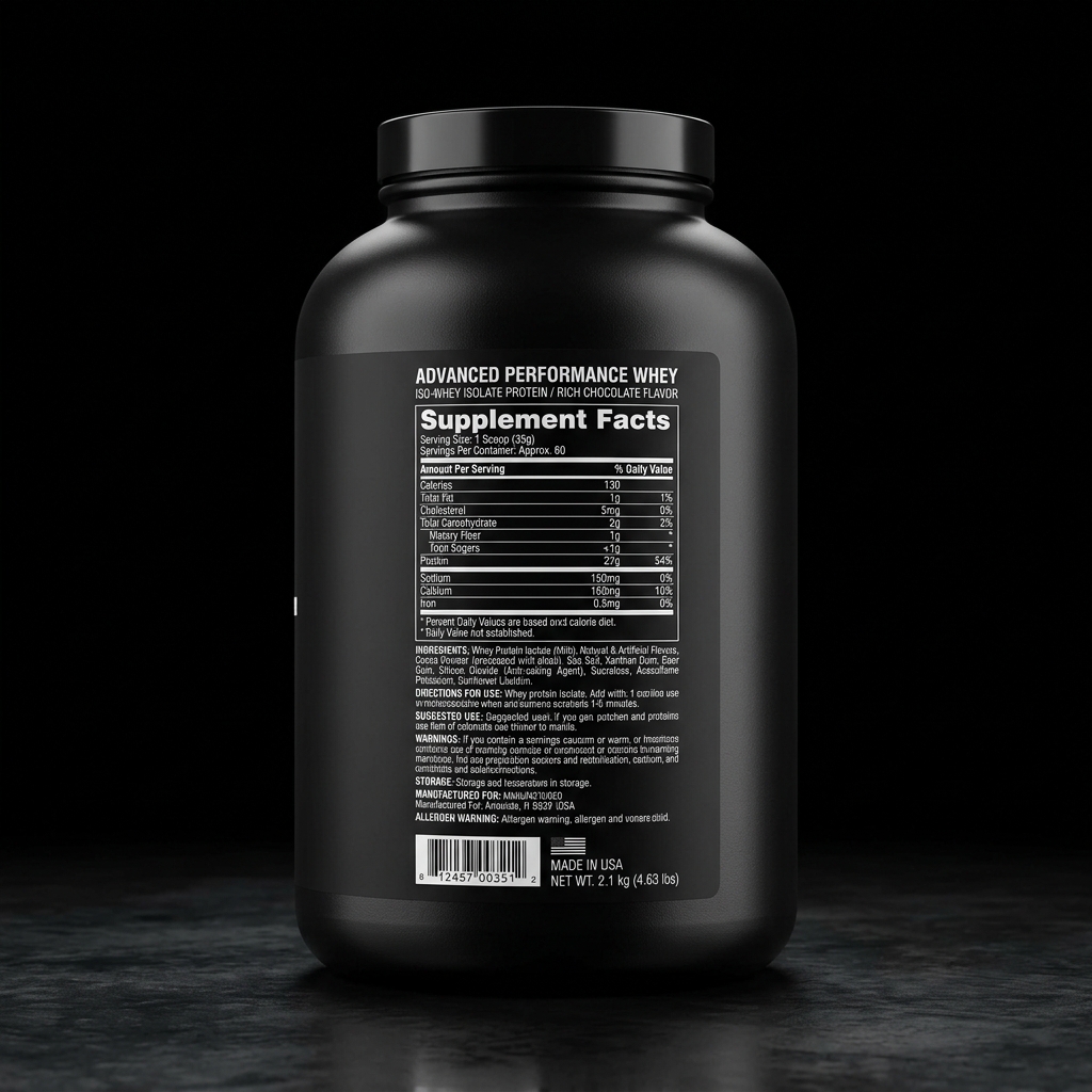 ISO Phorm Back Label